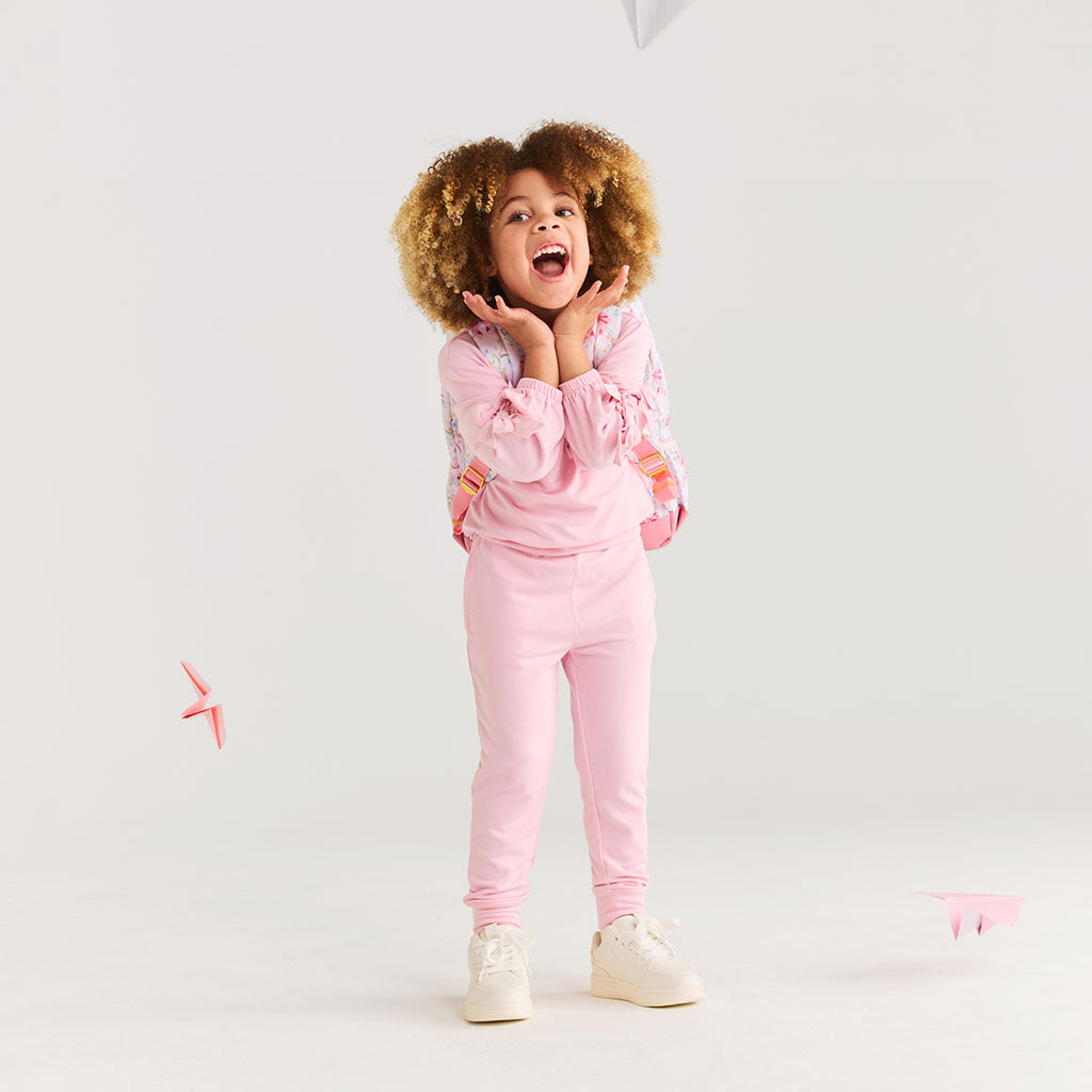 Harriet Blush French Terry Bow Sweatshirt Jogger Set